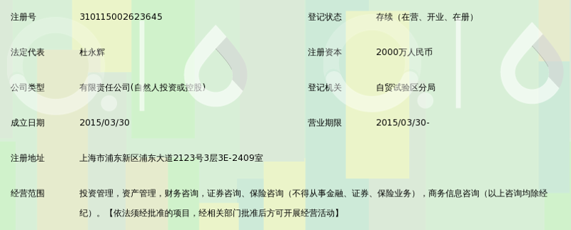 上海投资管理咨询